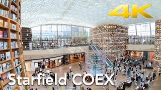 Starfield COEX Mall Gangnam | Walking Tour Seoul Korea 4K UHD