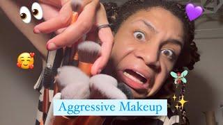 ASMR - Fast and Aggressive Makeup (Kymberly)