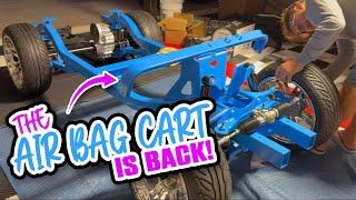 EP 81- The AIR BAG GOLF CART is BACK- Powder Coated Club Car Frame is Done and the Air Ride back in!