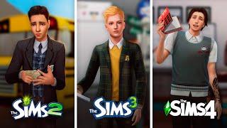 High School in The Sims / Comparison of 3 parts