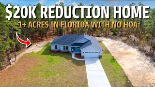 $20K PRICE REDUCTION On New 1+ Acres Florida Home With NO HOA/CDD!