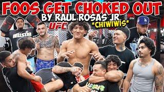 FOOS GET CHOKED OUT BY RAUL ROSAS JR. *chiwiwis* !!!