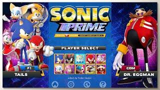 Team Sonic vs Dr. Eggman with Healthbars