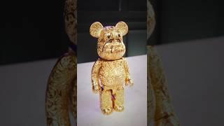 GOLD BEARBRICK BAPE X ROYAL SELANGOR SHARK 400% #speedramping #arttoy #toys