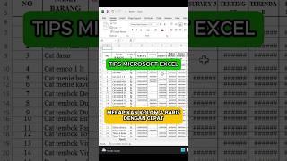 Tips Merapikan Kolom dan Baris Tabel Excel Dengan Cepat #shorts #excel #microsoftexcel