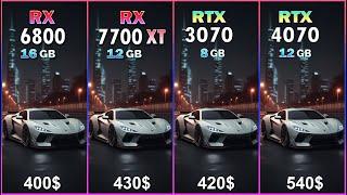 RTX 4070 vs RX 6800 vs RX 7700 XT vs RTX 3070