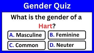 Gender in English Grammar Quiz | Clear your concept on the Noun Genders Quiz