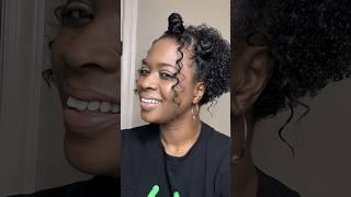 Short Natural Hairstyle with Bantu Knots Tutorial #natural #shorts