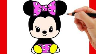 HOW TO DRAW MINNIE MOUSE EASY STEP BY STEP