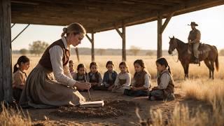 She Took a Job Teaching 17 Orphaned Nieces in Town—Unaware the Quiet Cattle Baron Was Watching from…