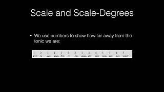 Scales and Scale Degrees