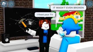 THE BROKEN TV - Roblox Brookhaven RP FUNNY MOMENTS