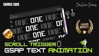 Amazing Gsap Scroll Animation | Award Winning Website | Gsap Scroll Trigger | Text Sliding Animation