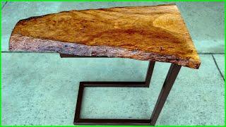 Live Edge Oak Side Table