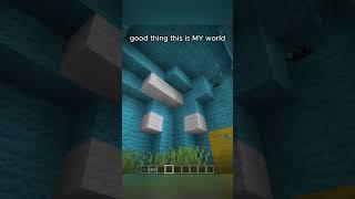 bro thinks it's HIS world #minecraft #minecraftshorts #shorts