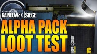 Rainbow Six Siege - In Depth: ALPHA PACK LOOT TEST