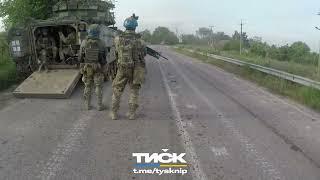 UKRAINE: BMP Bradley M2A2 ODS-SA and Leopard 2A6 tank in the Zaporozhye direction.