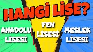 HANGİ LİSE SANA GÖRE? | Kendini Test Et! ( Fen, Anadolu, Meslek Lisesi)