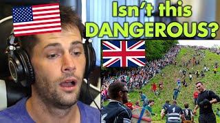 American Reacts to Weird British Traditions