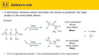 8.5 Zaitsev's Rule