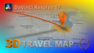 Create 3D Travel Map Animation using Fusion Tools in DaVinci Resolve 17