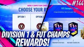 FIFA 19 MY FUT CHAMPIONS REWARDS + DIVISION 1 RIVALS REWARDS! WE PACK HIGH RATED IF WALKOUT!