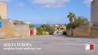  Gharghur in Malta - Characteristic Rural Village with Awesome View | Walking 4K