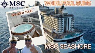 Take a Look Inside MSC Seashore Aurea Whirlpool Balcony Suite Tour | 15044