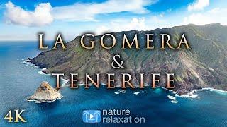 4K Bird’s Eye View of Spain’s Canary Islands | 1HR Nature Film + Calming Music in 60FPS