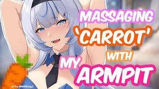 「3DIO/ASMR」MY ARMPIT vs CARROT BATTLE?!  Playing with Oily Slippery Carrot [Stimulating] [Slippery]