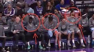 Kings Bench Reacts To Rudy Gobert Fadeaway Jumper 