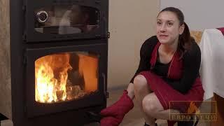 Печь-камин EcoKamin Бавария ЭКО с духовкой и плитой