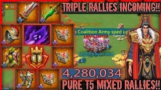 lords mobile : EMPEROR T3 RALLY TRAP VS 2000% PURE T5 MIXED RALLIES!! BLACKWINGED AND DESTROYED! XMZ