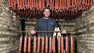 MAKING 100 KG OF SAUSAGES IN ONE DAY! Detailed Recipe! 