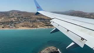 4K - Heraklion Int'l Airport  Runway 27 Final Approach and Landing, TUI Boeing 737 MAX 8