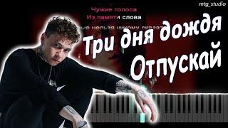 Три дня дождя - Отпускай | КАВЕР НА ПИАНИНО | ТЕКСТ | КАРАОКЕ | НОТЫ | MIDI