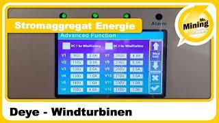 Stromaggregat Energie in den Hybrid Inverter bringen! Windturbinen Feature beim deye fixt das