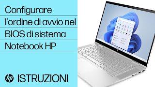 Come configurare l'ordine di avvio nel BIOS di sistema per i computer HP | HP Support