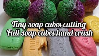 asmr soap || tiny soap Cubes || full soap hand crush || soap balls.