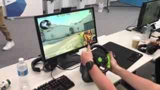 Na`Vi Edward Plays CSGO with steering wheel