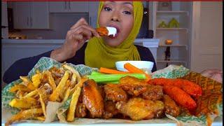 (Sub) Wingstop ASMR * اكل اجنحة الفراخ من ونق استوب