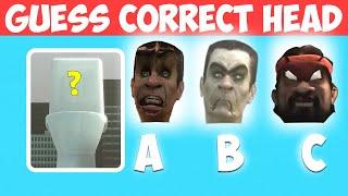 GUESS THE CORRECT HEAD #11 | Skibidi Toilet Meme, Season 1-35