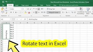 How to make text vertical in excel 2016 2010 2013 2007