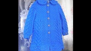 Пальто для девочки спицами. Часть 1 - вяжем узор подола. knitting children's coats