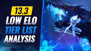 New Low Elo Tier List Patch 13.3 IN DEPTH ANALYSIS - League of Legends