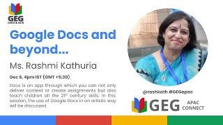 Google Docs and Beyond || GEG DelhiNCR