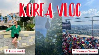 HIKING NAMSAN, LOTTE WORLD, AND CARD PROBLEMS | Korea vlog  | Victoria Mable