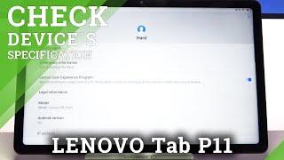 How to Find Device Specification in LENOVO Tab P11 – Locate Phone Info