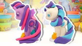 Лепим из пластилина Плей до Рарити и Искорку Play Doh My Little Pony Мой Маленький Пони