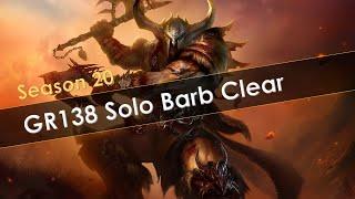 Diablo 3 Season 20 GR138 Solo Barbarian Clear